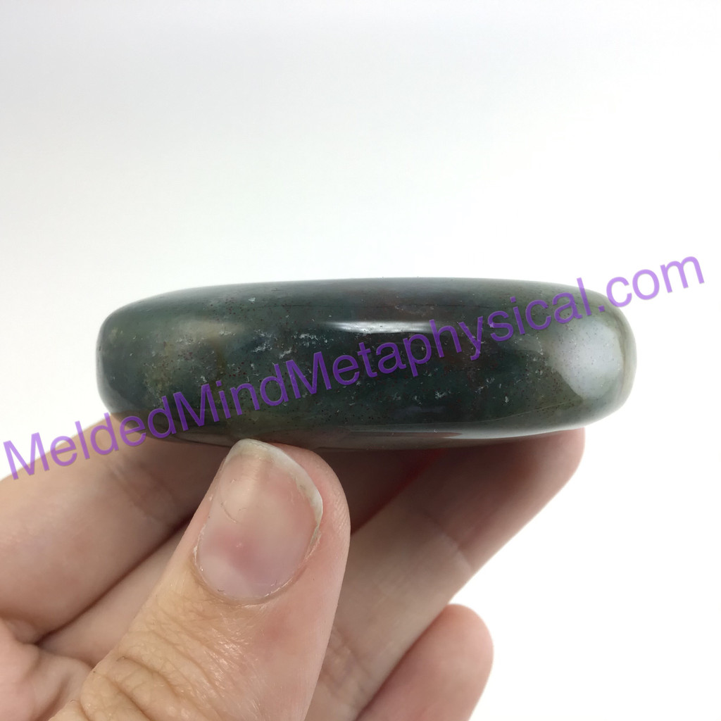 MeldedMind142 Moss Agate Palm Stone 56mm Abundance Metaphysical