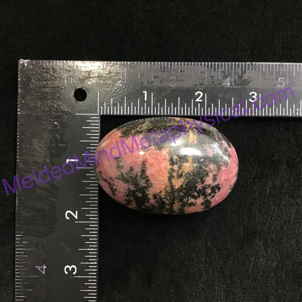 MeldedMind Rhodonite Palm Stone 65mm Smooth Worry Pocket Metaphysical 149