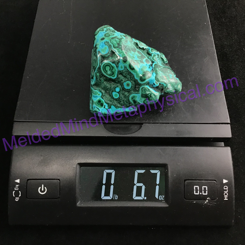 MeldedMind Polished Malachite Specimen Congo 67mm Crystal Mineral Metaphysical 200
