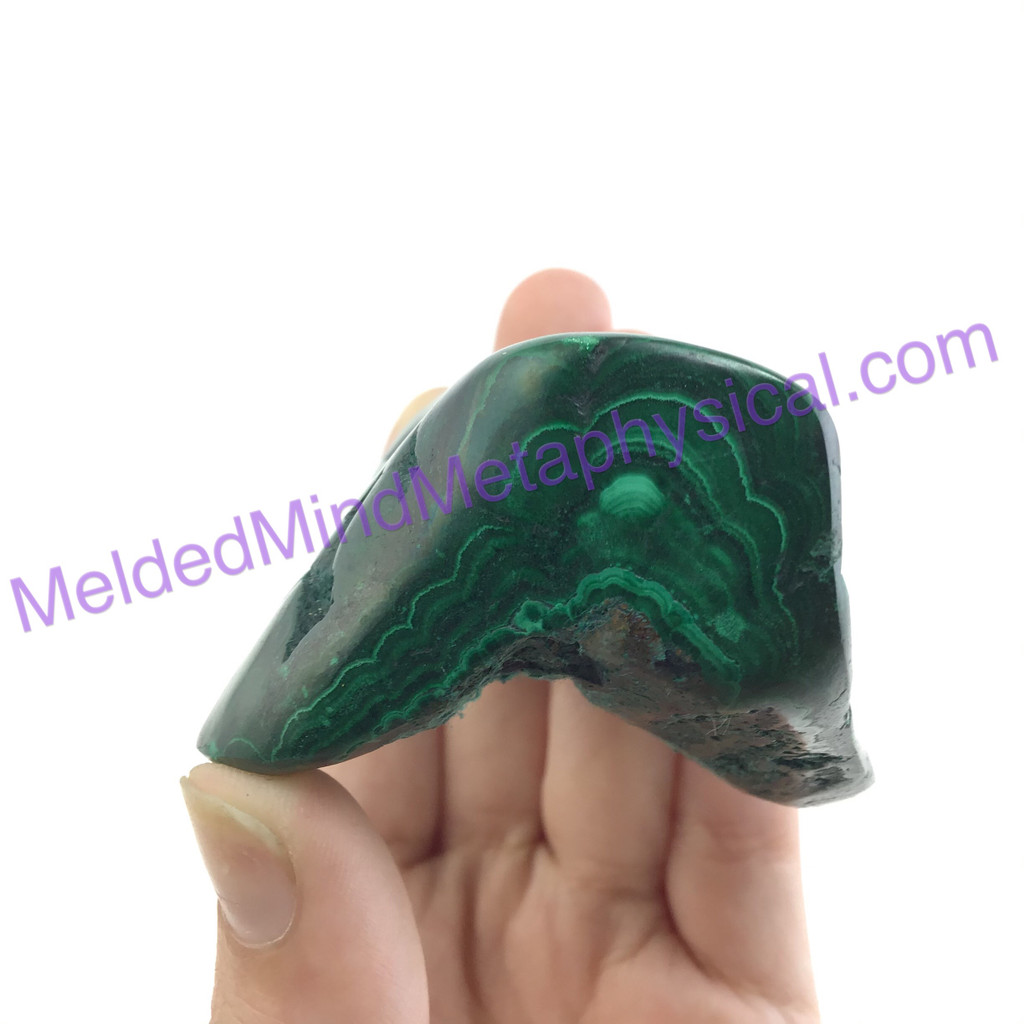 MeldedMind Polished Malachite Specimen Congo 82mm Natural Green Crystal 198