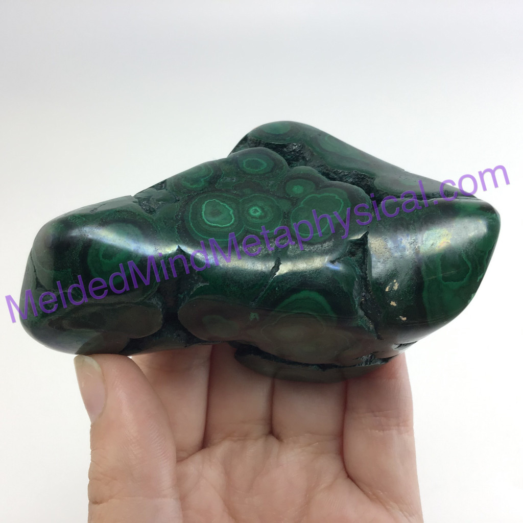 MeldedMind Polished Malachite Specimen Congo 82mm Natural Green Crystal 198