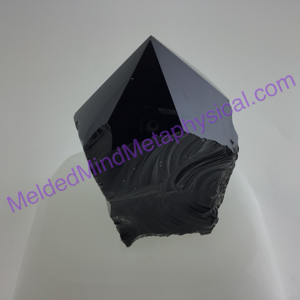 MeldedMind Black Obsidian Obelisk 88mm Metaphysical Crystal Decor 205