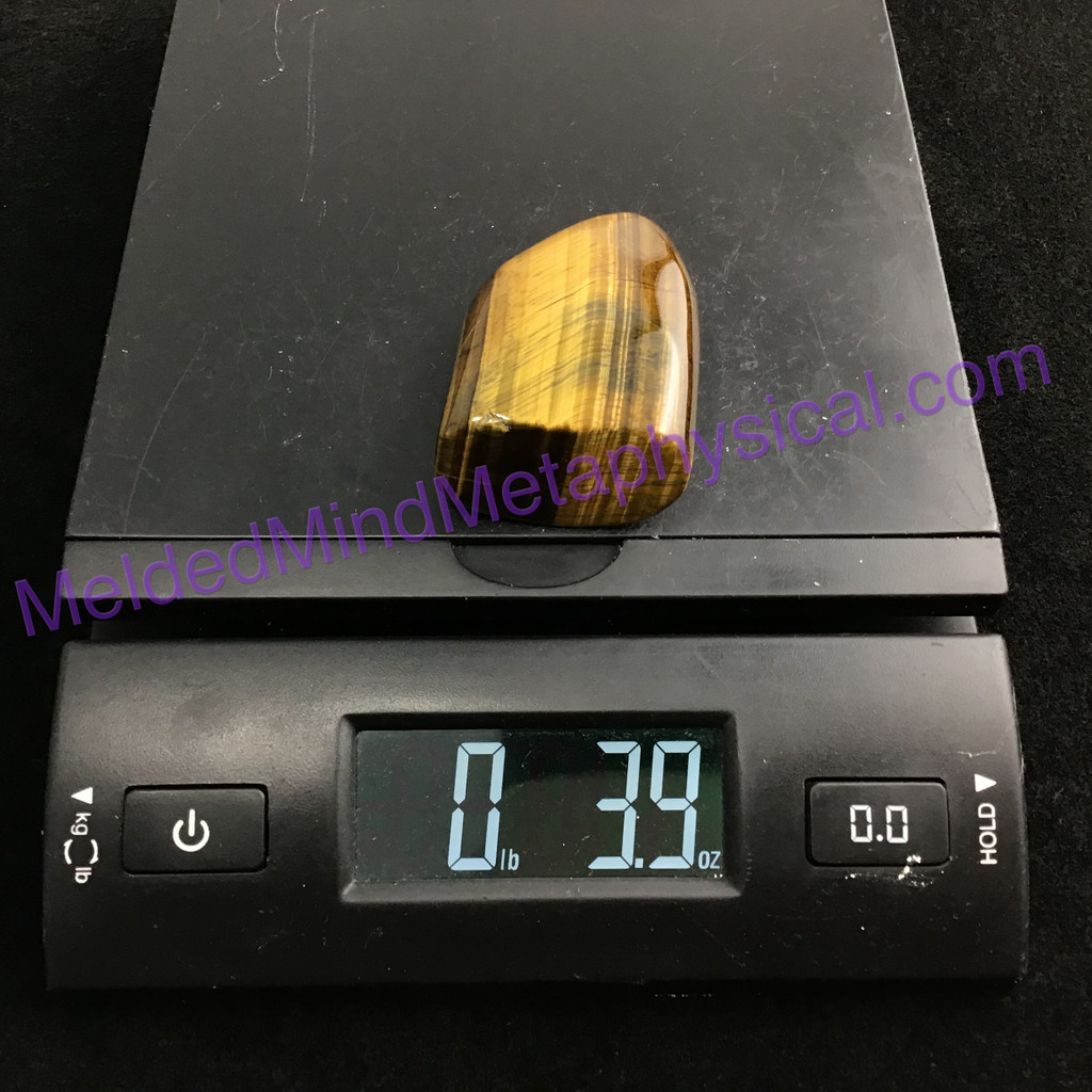 MeldedMind Polished Free Form Golden Tiger's Eye  Specimen 60mm Smooth Worry 075