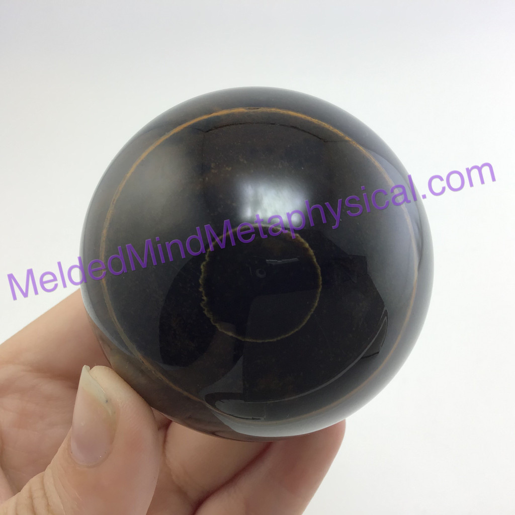 MeldedMind Polished Golden Tiger's Eye Sphere 55mm Smooth Healing Metaphysical 0