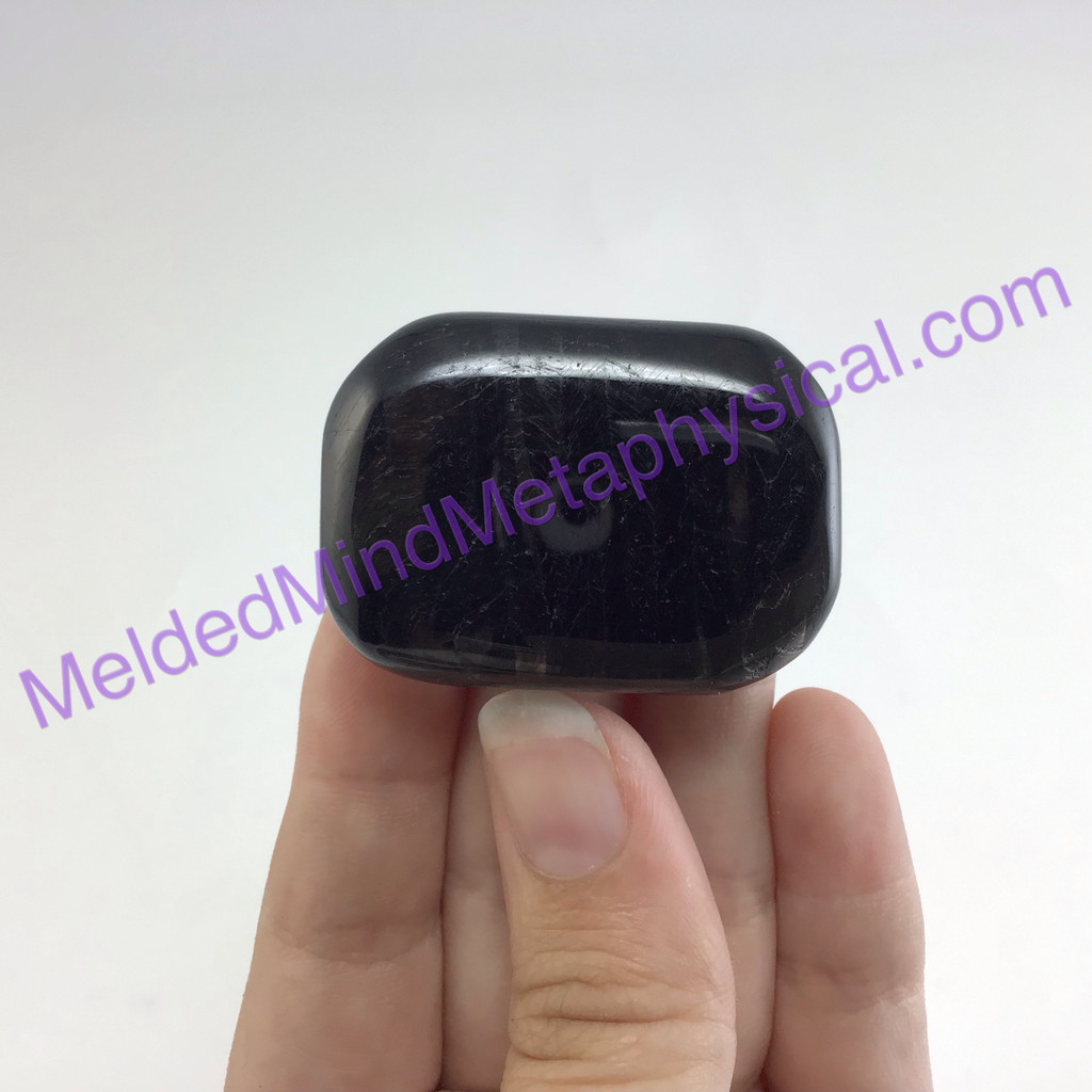 MeldedMind Hypersthene Palm Stone 1.62in 41.1mm Smooth Worry Metaphysical 176