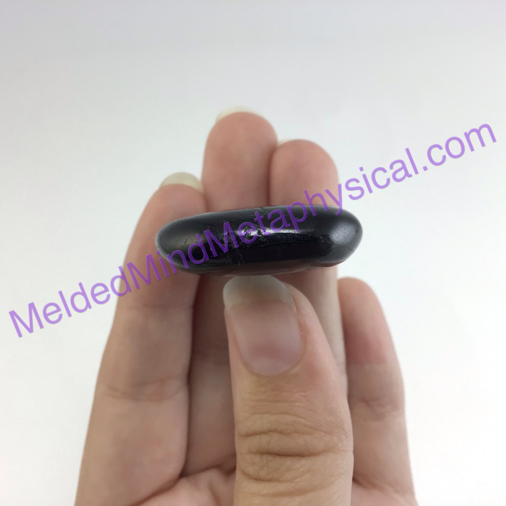 MeldedMind Hypersthene Palm Stone 1.56in 39.7mm Smooth Worry Metaphysical 180