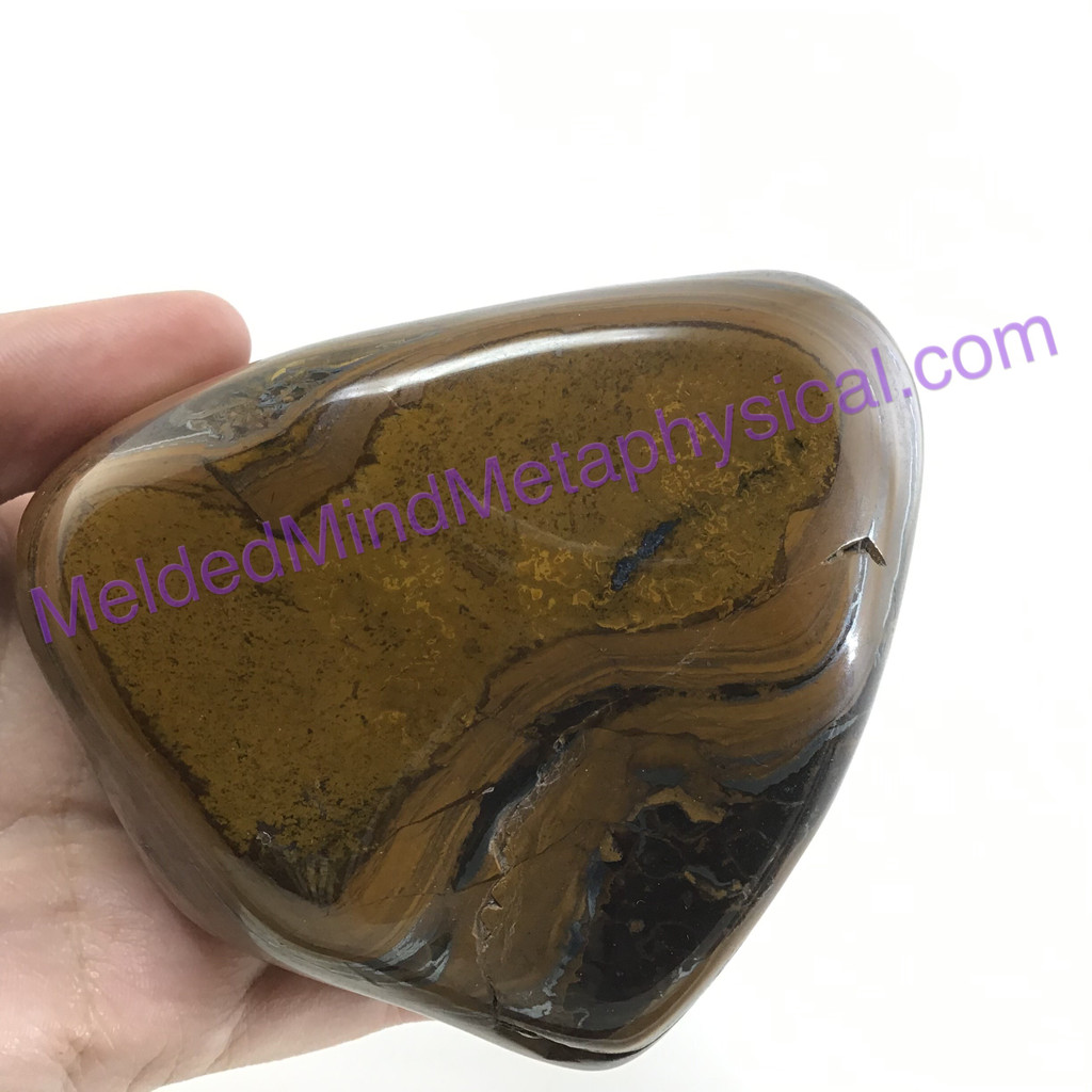 MeldedMind Large Tiger Iron Massage Stone 3.41in 86.7mm Holistic Metaphysical 09