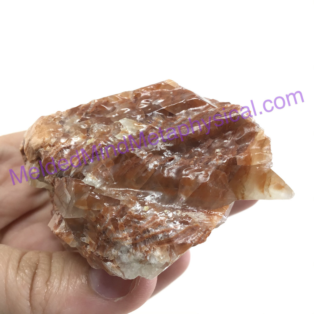 MeldedMind Rough Red Calcite Specimen 2.64in Natural Red Crystal 119