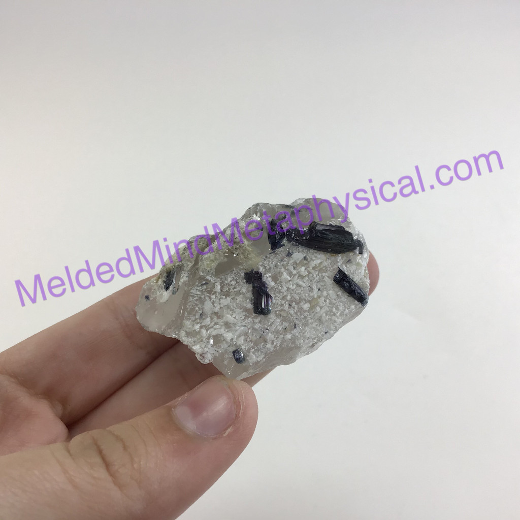 MeldedMind Black Tourmaline in Quartz Specimen 1.90in Natural Stone Crystal