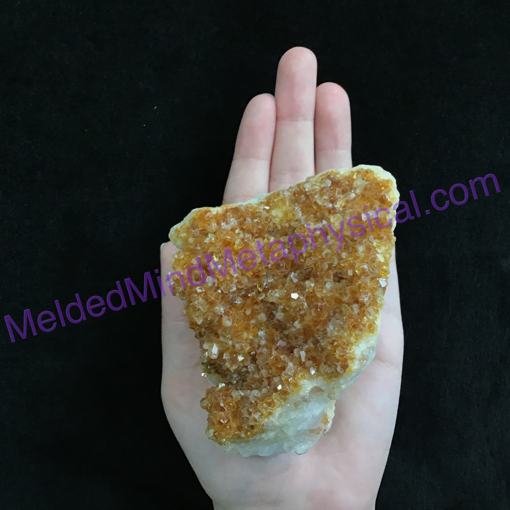 MeldedMind Natural Citrine Crystal Cluster 3.92in 99mm Manifest Abundance and Pr