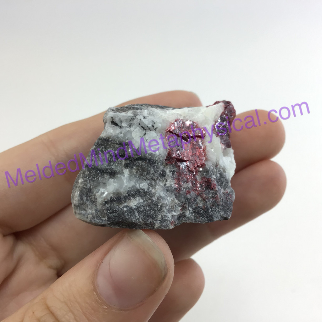 MeldedMind Natural Dolomite & Cinnabar Specimen 1.74in 44mm Guizhou China 114