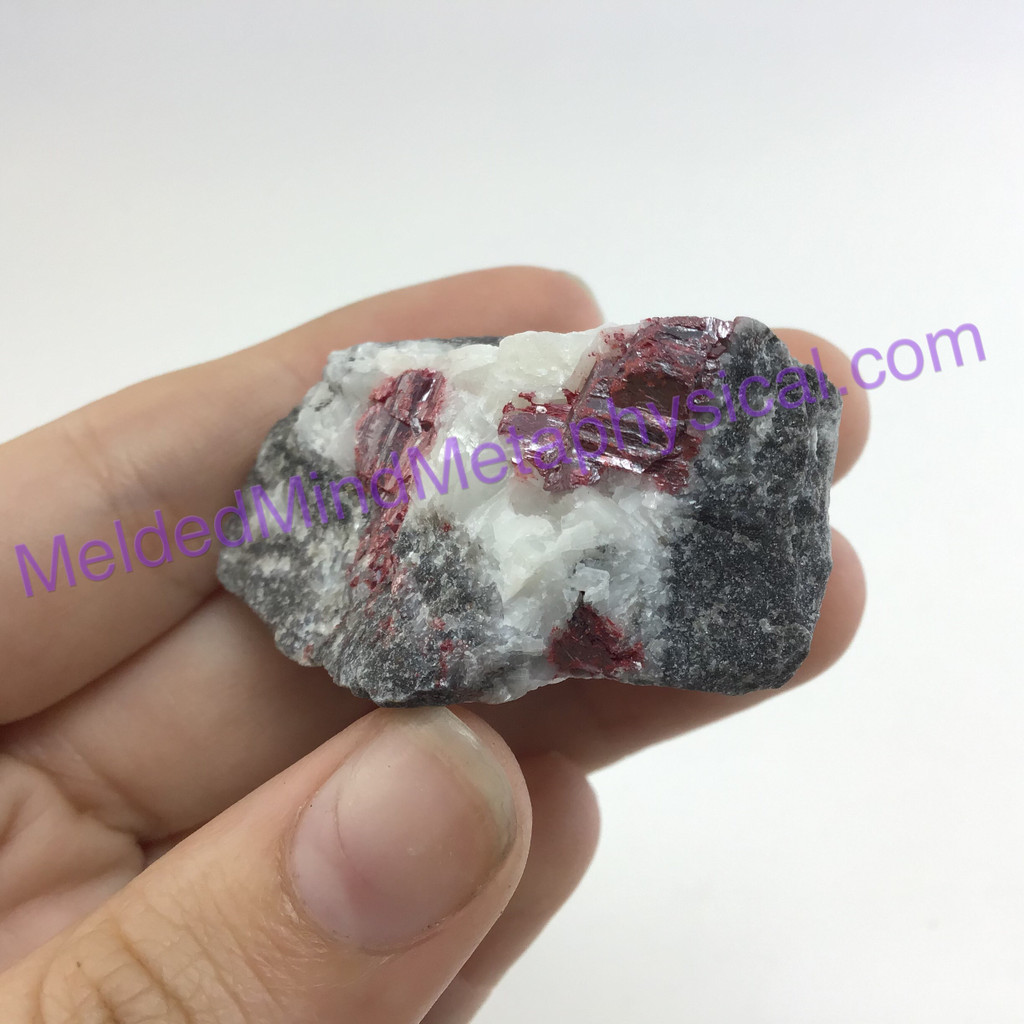 MeldedMind Natural Dolomite & Cinnabar Specimen 1.74in 44mm Guizhou China 114