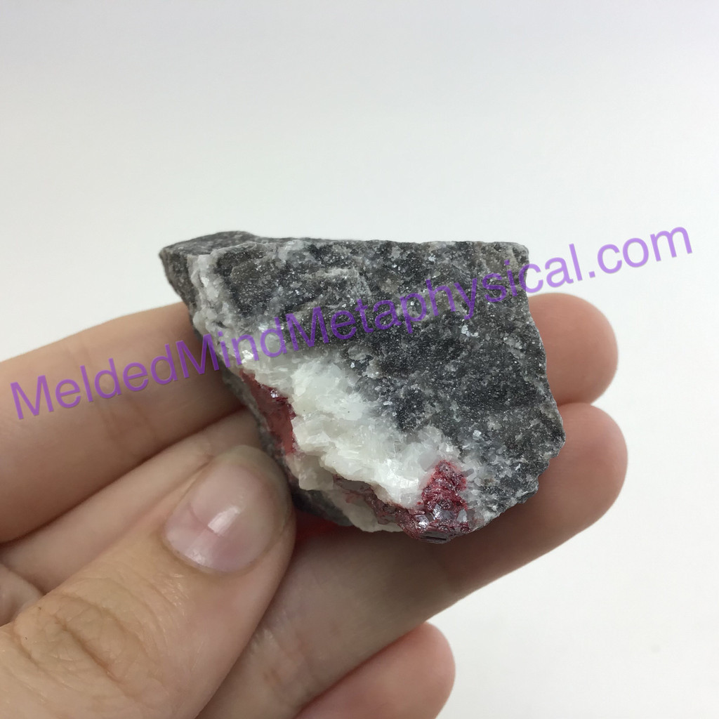 MeldedMind Natural Dolomite & Cinnabar Specimen 1.74in 44mm Guizhou China 114