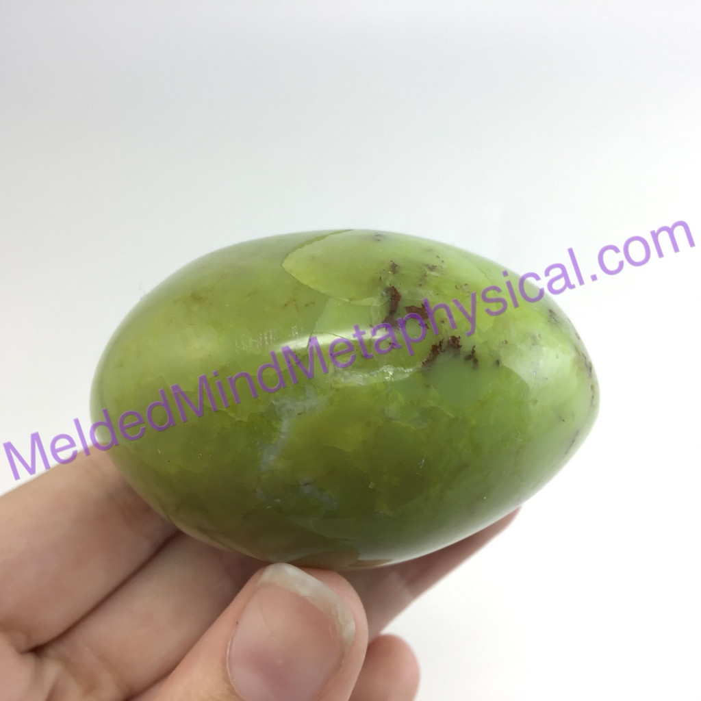 MeldedMind Green African Opal Pistachio Palm Stone 2.43in 61mm Madagascar 469