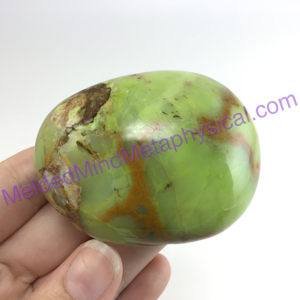 MeldedMind Green African Opal Pistachio Palm Stone 2.24in 57mm Madagascar 468