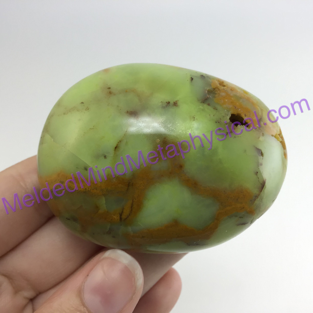 MeldedMind Green African Opal Pistachio Palm Stone 2.24in 57mm Madagascar 468