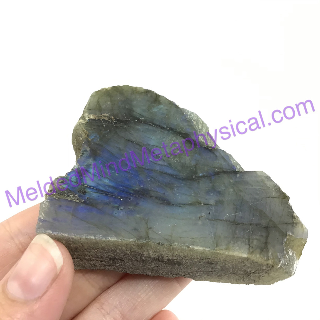 MeldedMind Double Flash Labradorite Specimen 2.48in 63mm One Side Polished 198