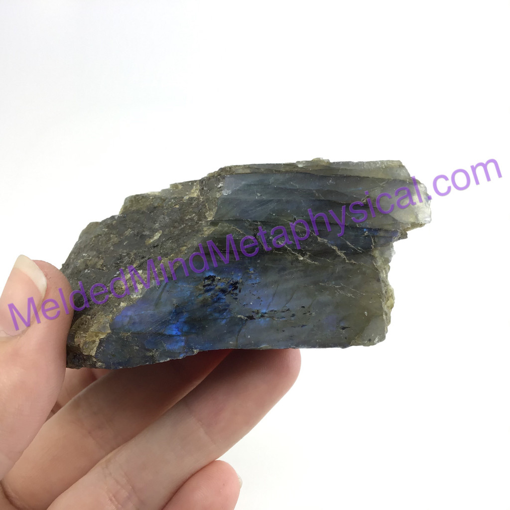 MeldedMind Double Flash Labradorite Specimen 3.70in 94mm One Side Polished 193