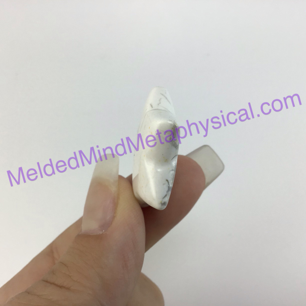 MeldedMind Howlite Star 1.15in 29mm White Buffalo Stone of Awareness 307