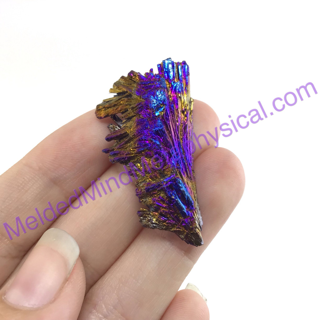 MeldedMind Titanium Coated Kyanite Blade 1.49in 37mm Rainbow Specimen 626