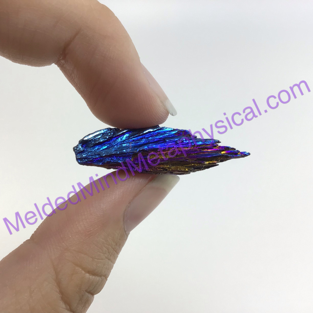 MeldedMind Titanium Coated Kyanite Blade 1.25in 31mm Rainbow Specimen 629