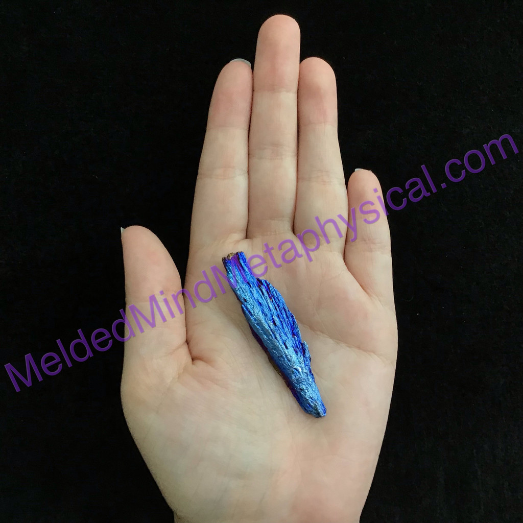 MeldedMind Titanium Coated Kyanite Blade 2.37in 60mm Rainbow Specimen 630