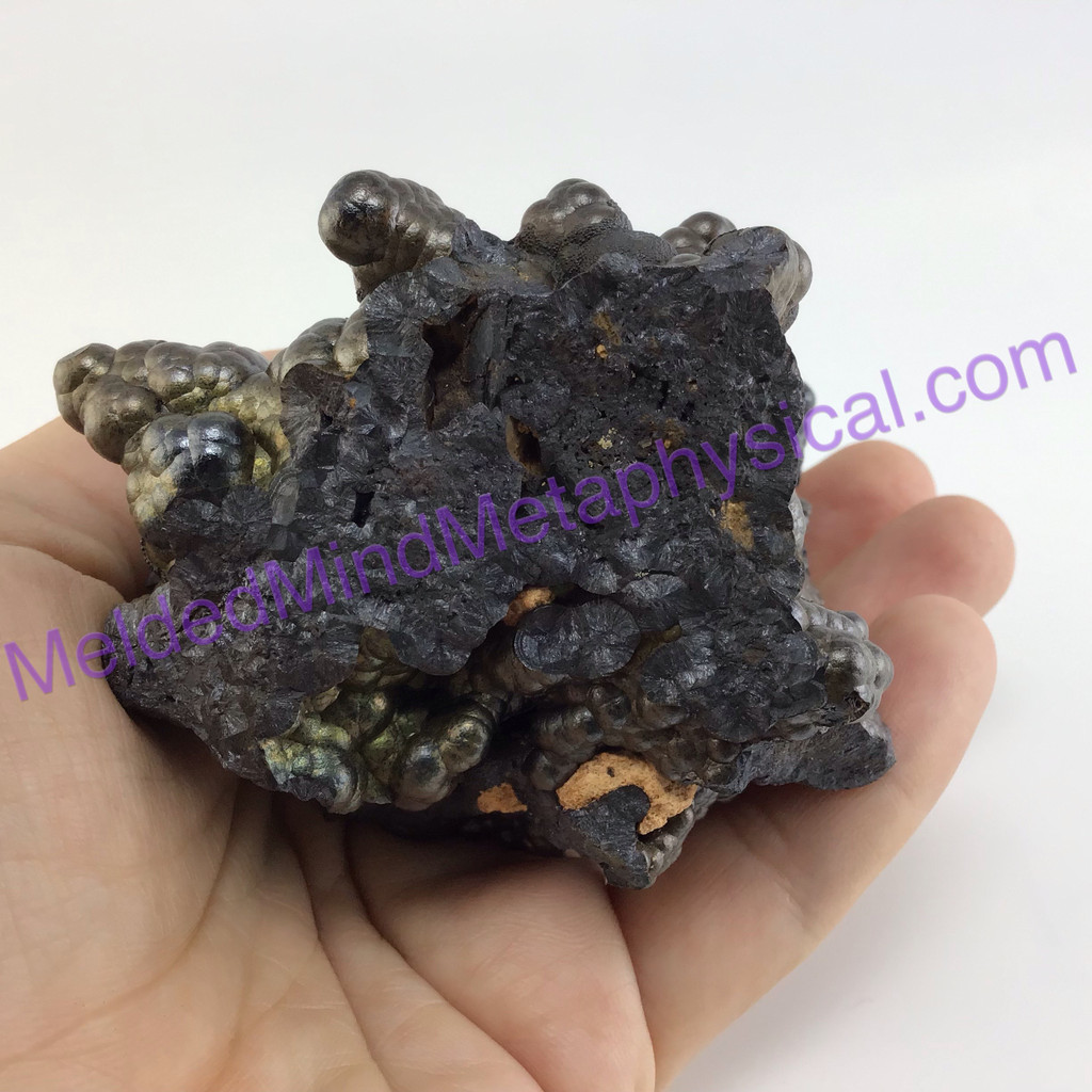 MeldedMind Botryoidal Hematite Specimen 1lbs 11oz Morocco Mineral Black 236