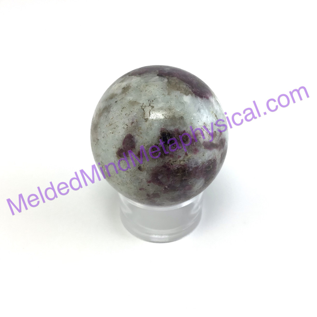 MeldedMind Polished Pink Tourmaline Sphere 1.79in 45mm Rubellite 296