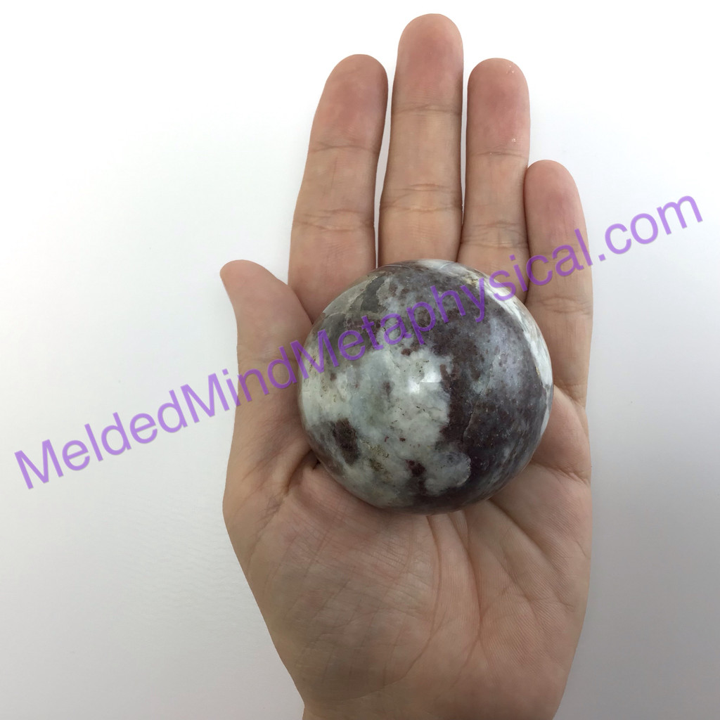 MeldedMind Polished Pink Tourmaline Sphere 2.27in 57mm Rubellite 297