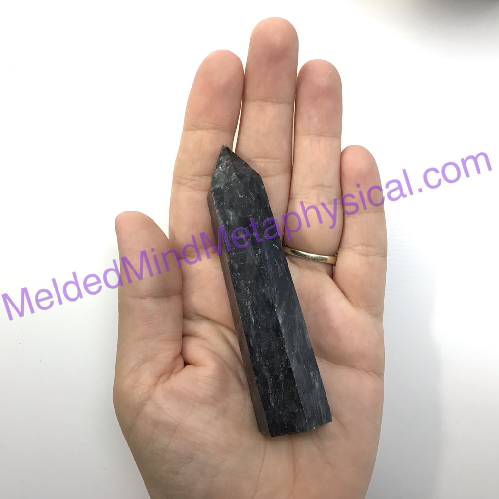MeldedMind Arfvedsonite Obelisk 3.83in Crystal Black Amphibole 293