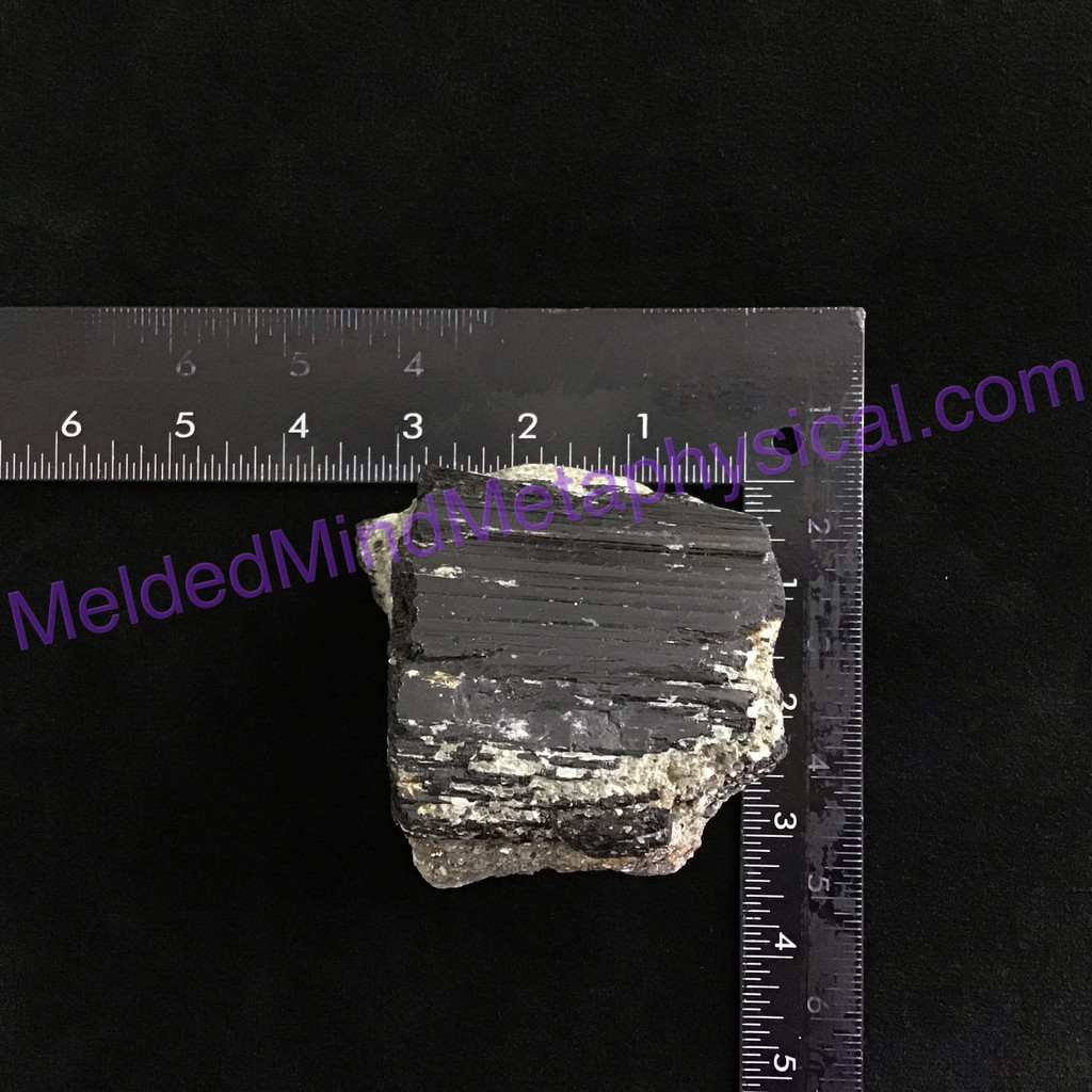 MeldedMind Black Rough Tourmaline Specimen 2.81in Grounding Energy 532