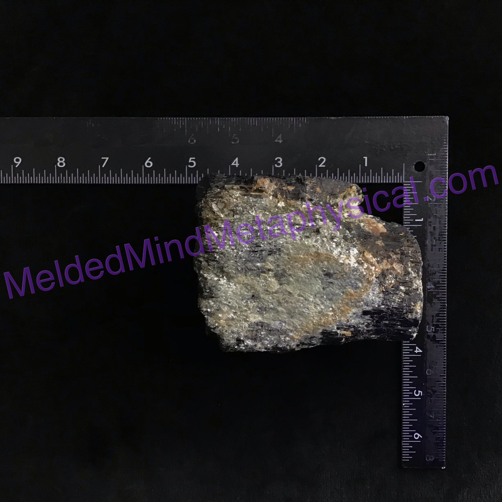 MeldedMind Black Rough Tourmaline Specimen 4.52in Grounding Energy 533