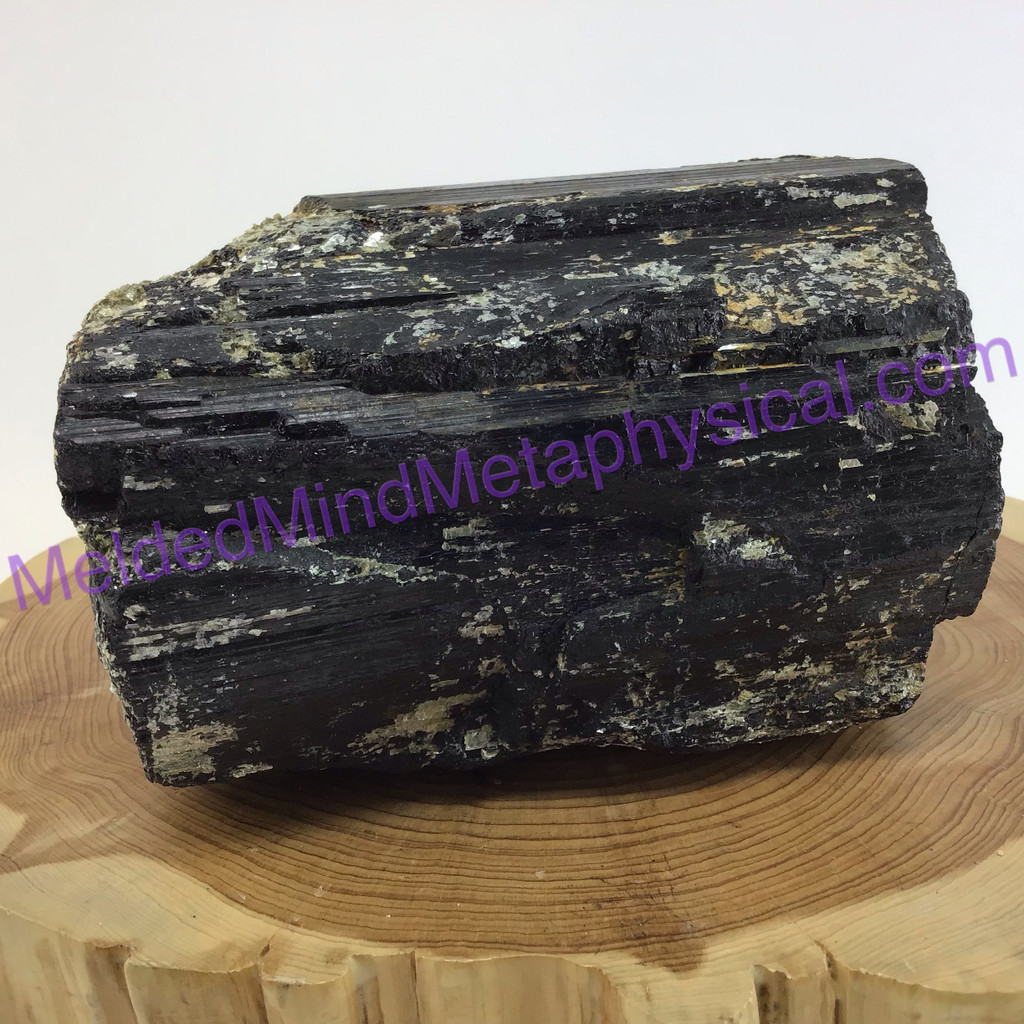 MeldedMind Black Rough Tourmaline Specimen 4.52in Grounding Energy 533