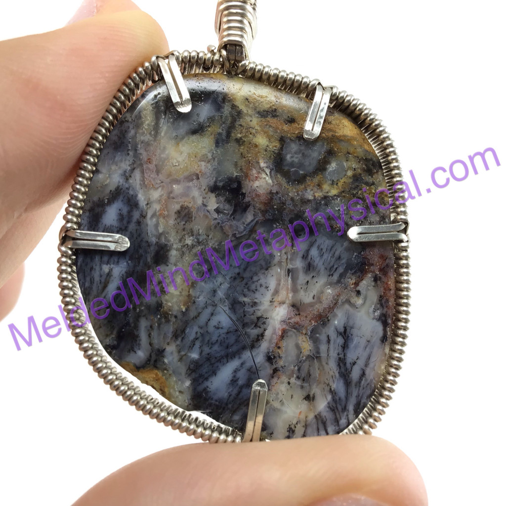 MeldedMind Wire Wrapped Graveyard Plume Agate Pendant Handmade by F Tunderman221