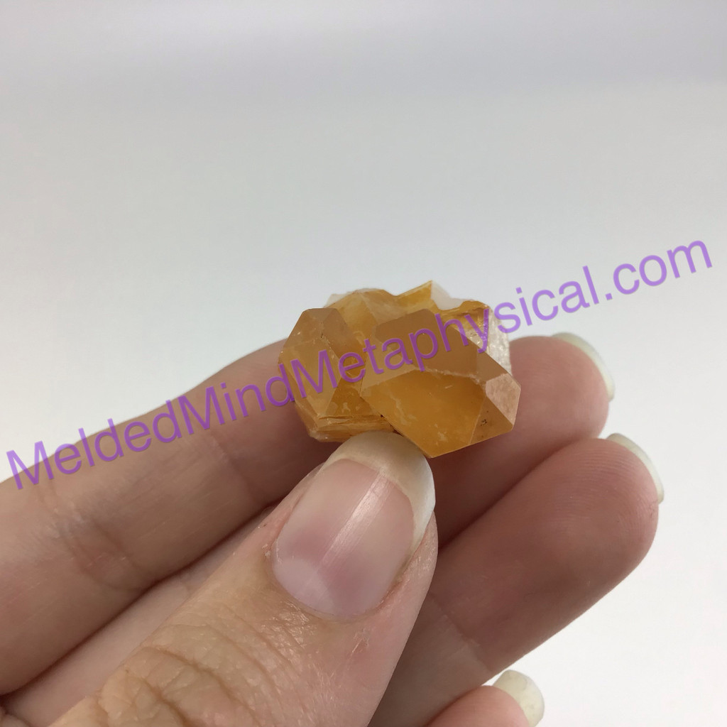 MeldedMind Small Tangerine Quartz Cluster Specimen 1.29in Orange Sunfire 020