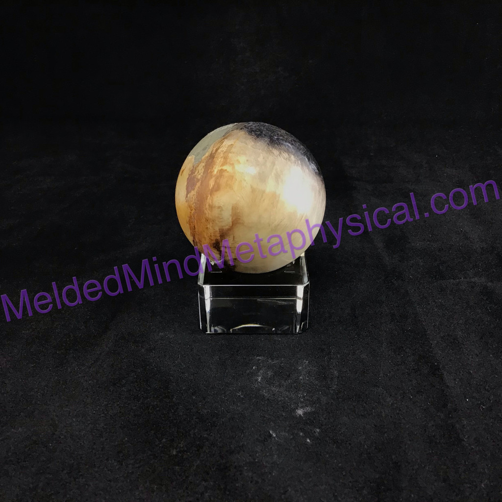Pictured with 2.05in Petrified Wood Sphere. (not included) sku: MMME2007-291