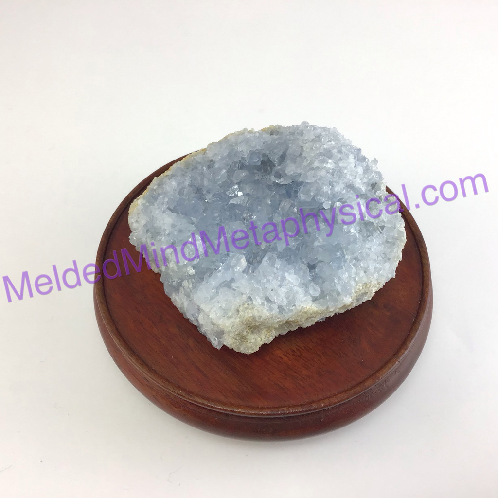 MeldedMind Raw Celestite Cluster Specimen 3.48in Natural Blue Crystal 517