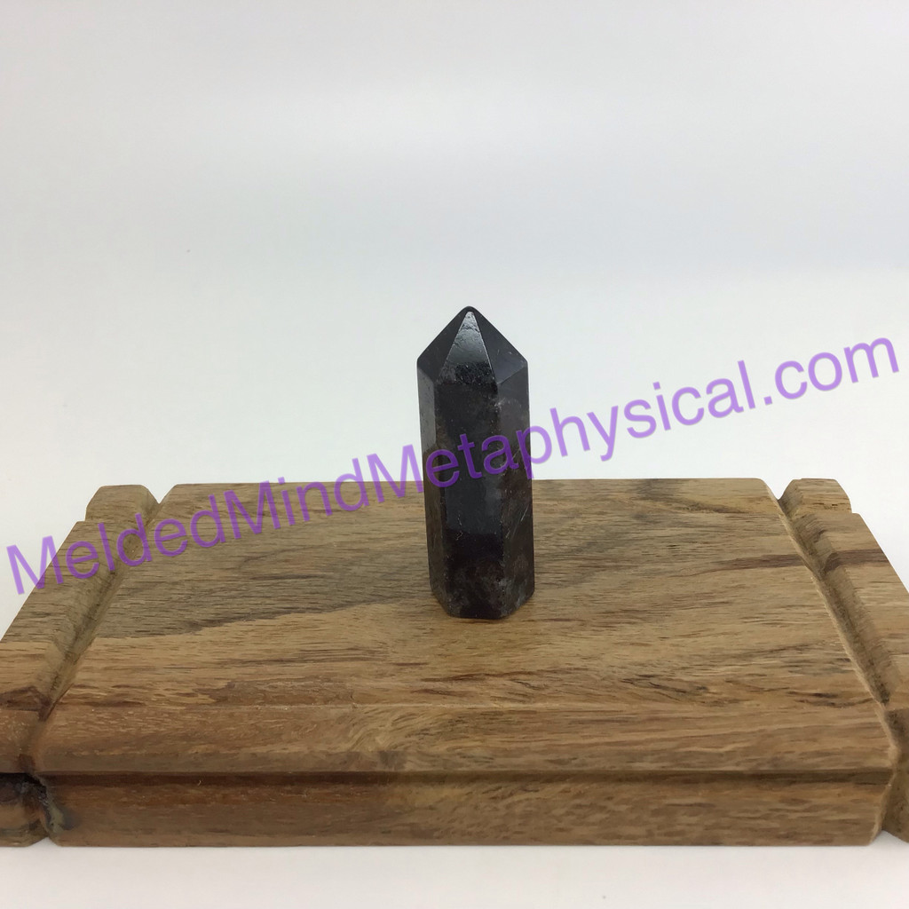 MeldedMind Arfvedsonite Obelisk 2.22in Crystal Black Amphibole 118