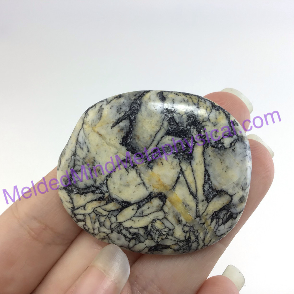 MeldedMind Pinolith Palm Stone 1.66in Worry Stone Metaphysical Holistic 131