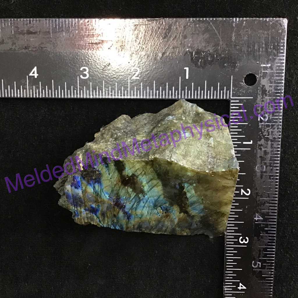 MeldedMind Double Flash Labradorite Specimen Spiritual One Side Polished 175