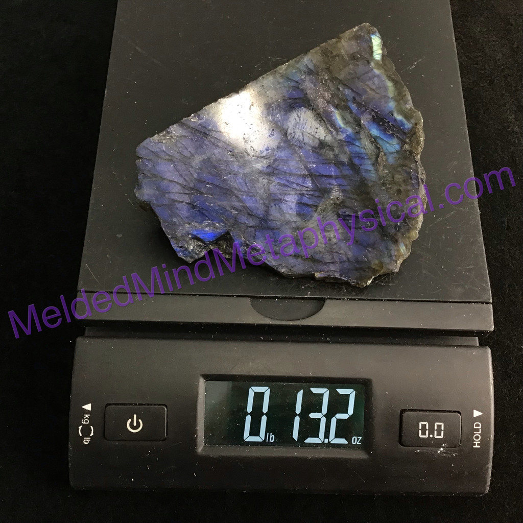 MeldedMind Double Flash Labradorite Specimen Spiritual One Side Polished 176