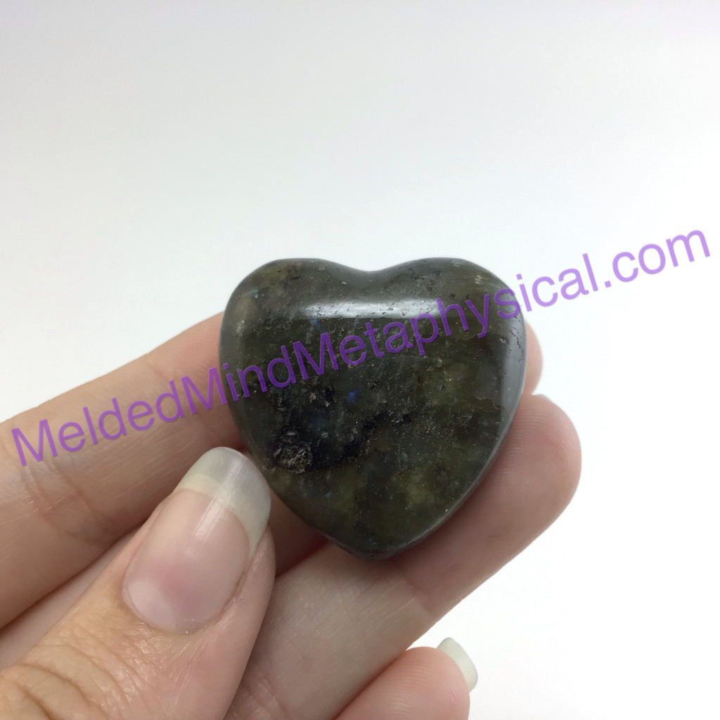 MeldedMind Labradorite Heart Spiritual Vision Small Flashes 169