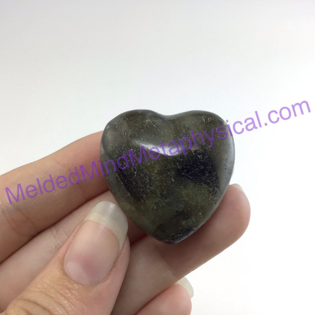 MeldedMind Labradorite Heart Spiritual Vision Small Flashes 169