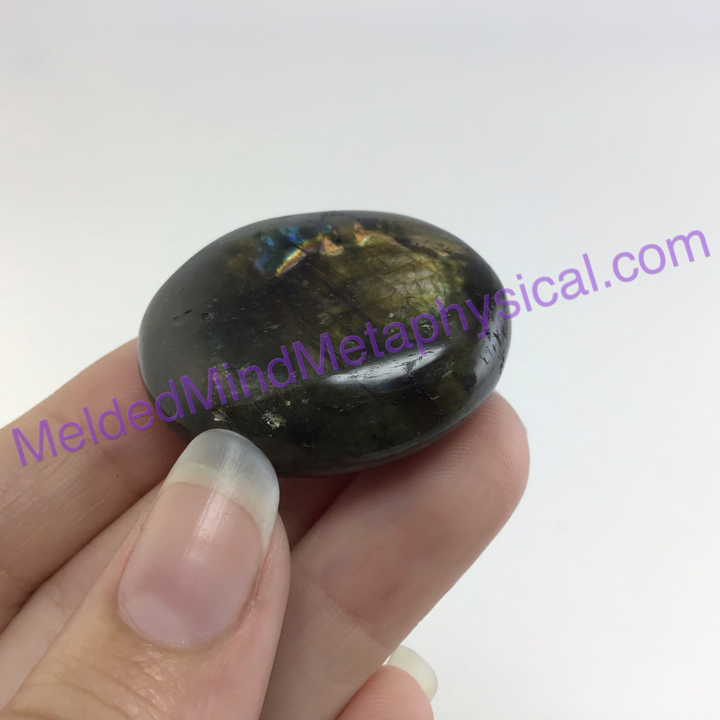 MeldedMind Labradorite Palm Stone 1.31in Worry Pocket Natural 189