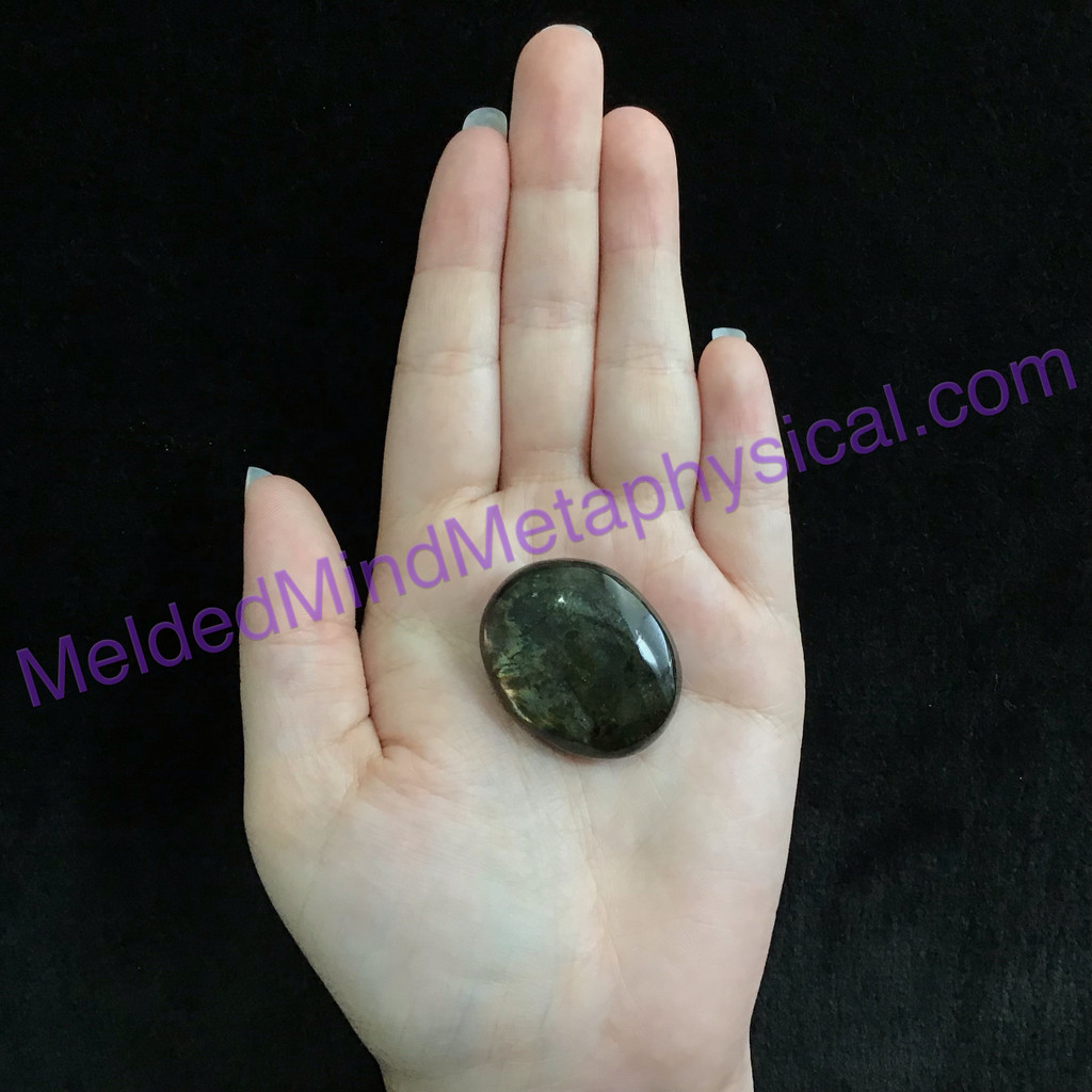 MeldedMind Labradorite Palm Stone 1.31in Worry Pocket Natural 189