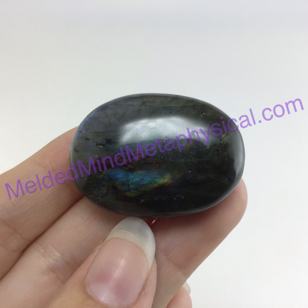 MeldedMind Labradorite Palm Stone 1.38in Worry Pocket Natural 188