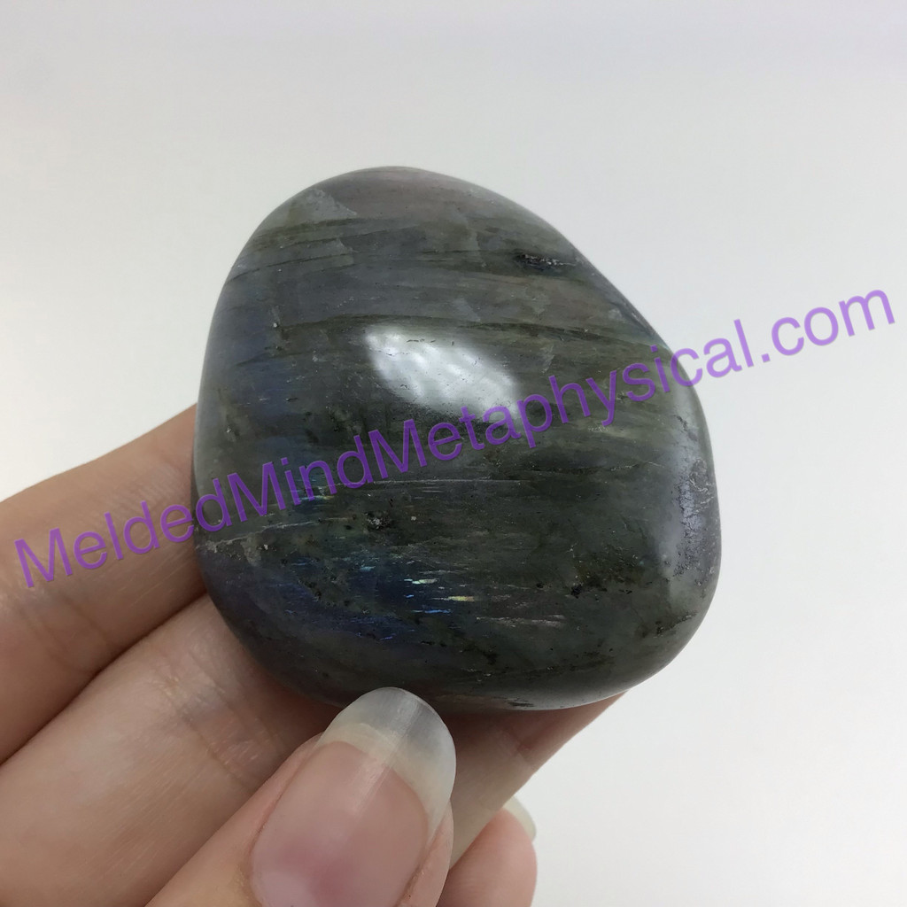 MeldedMind Labradorite Palm Stone 1.69in Worry Pocket Natural 184