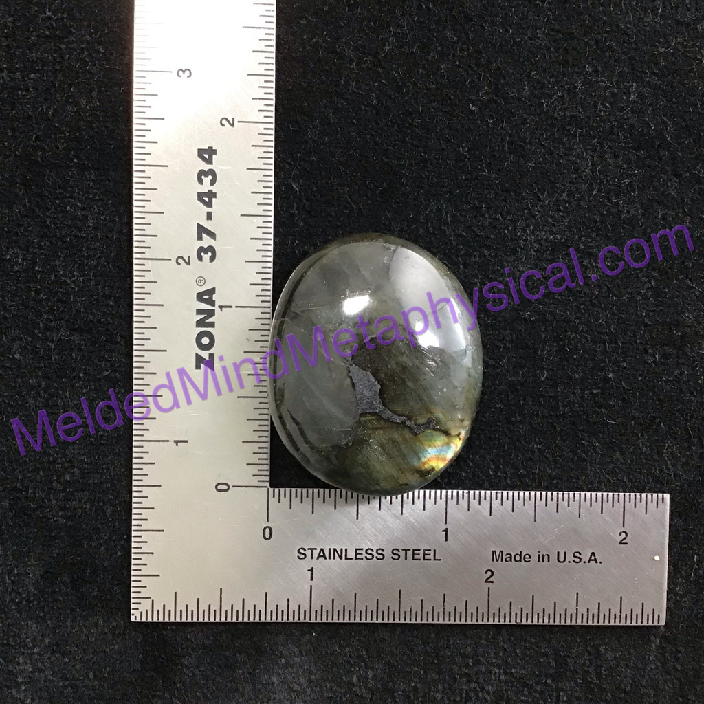 MeldedMind Labradorite Palm Stone 1.36in Worry Pocket Natural 183
