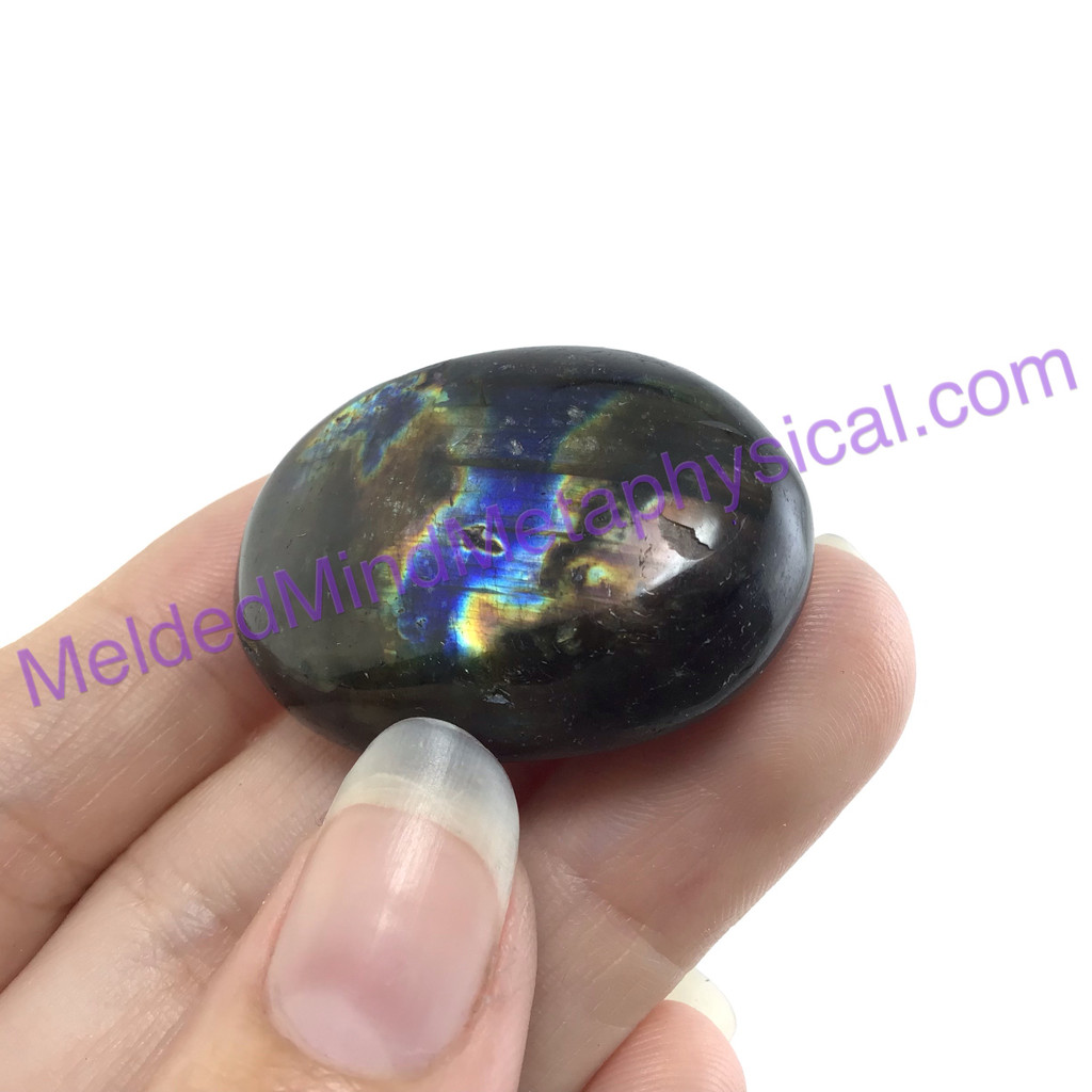MeldedMind Labradorite Palm Stone 1.36in Worry Pocket Natural 182