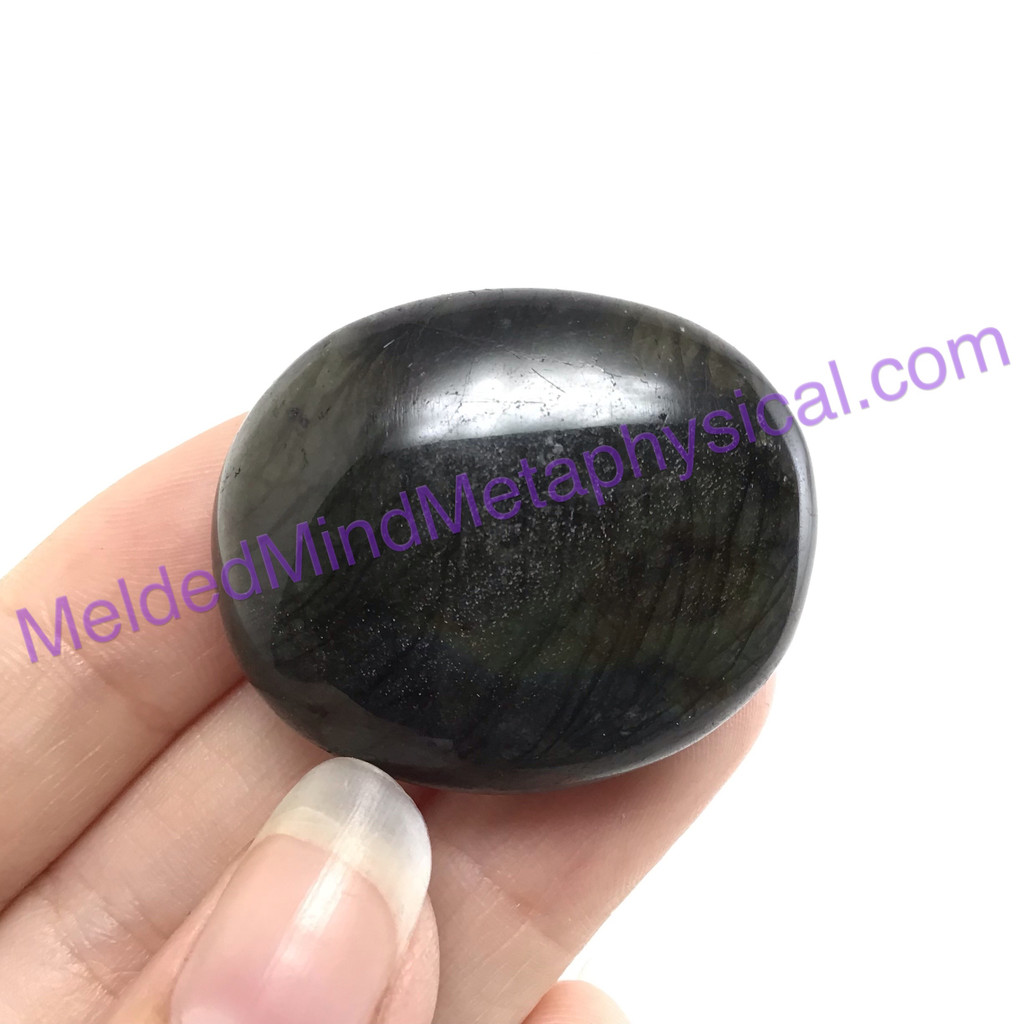MeldedMind Labradorite Palm Stone 1.32in Worry Pocket Natural 180